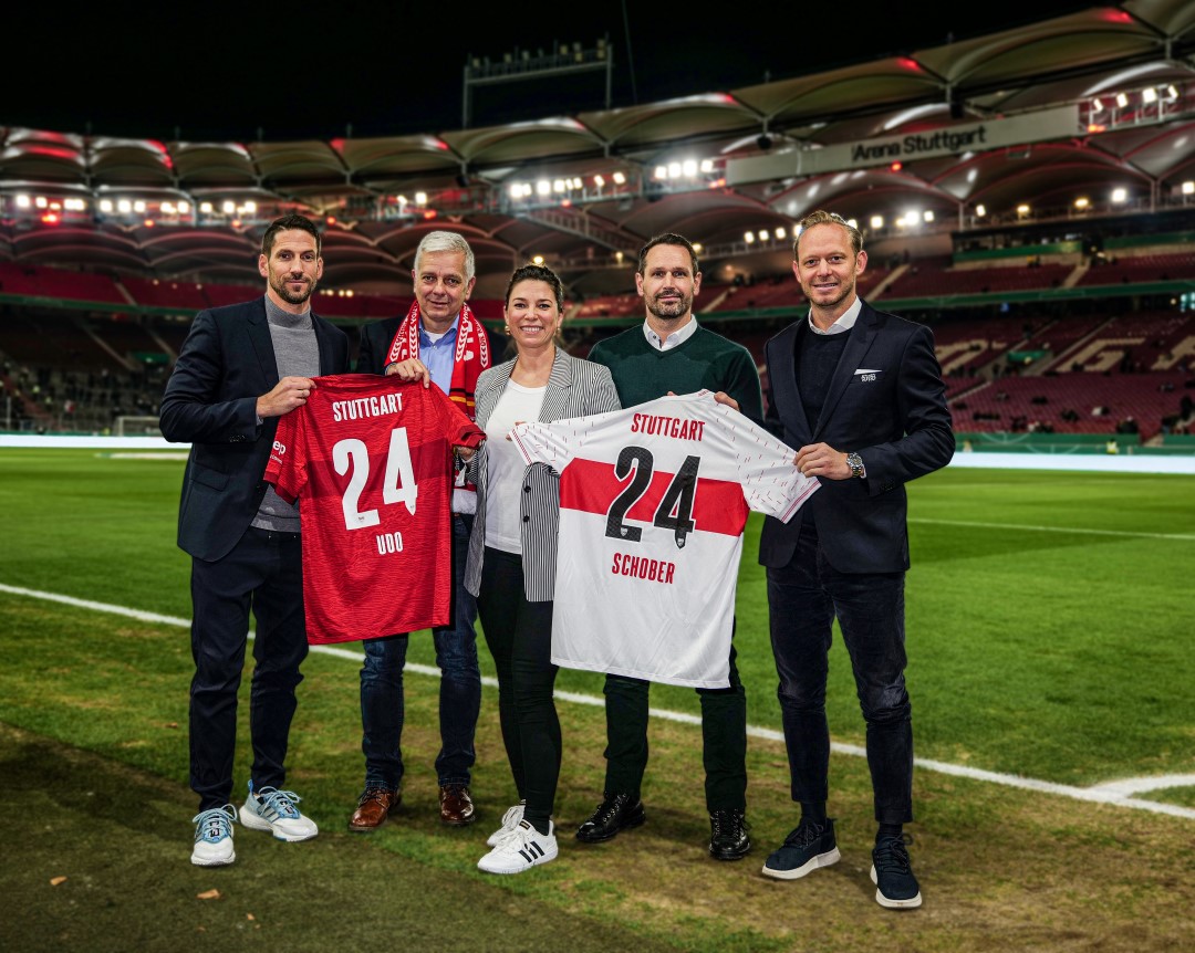 Stadionbild VfB und Schober Information Group Deutschland